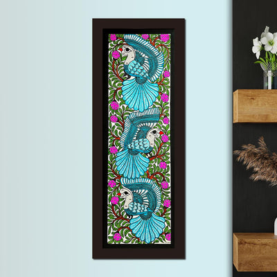 Blue Bird Painting | madhubani Painting | Paintings | Acrylic Paintings | Pichwai | Pichwai Paintings | Blue Bird Paintings | Indian Painting | indian Culture | Adikala Craft Store | Adikala