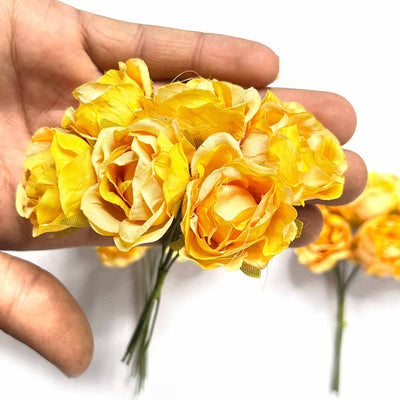 Yellow Color Roses | Flower Bunch | Roses Flower | Artificial Flower | Artificial | Wedding Decoration  |  Adikala Craft Store | Adikala