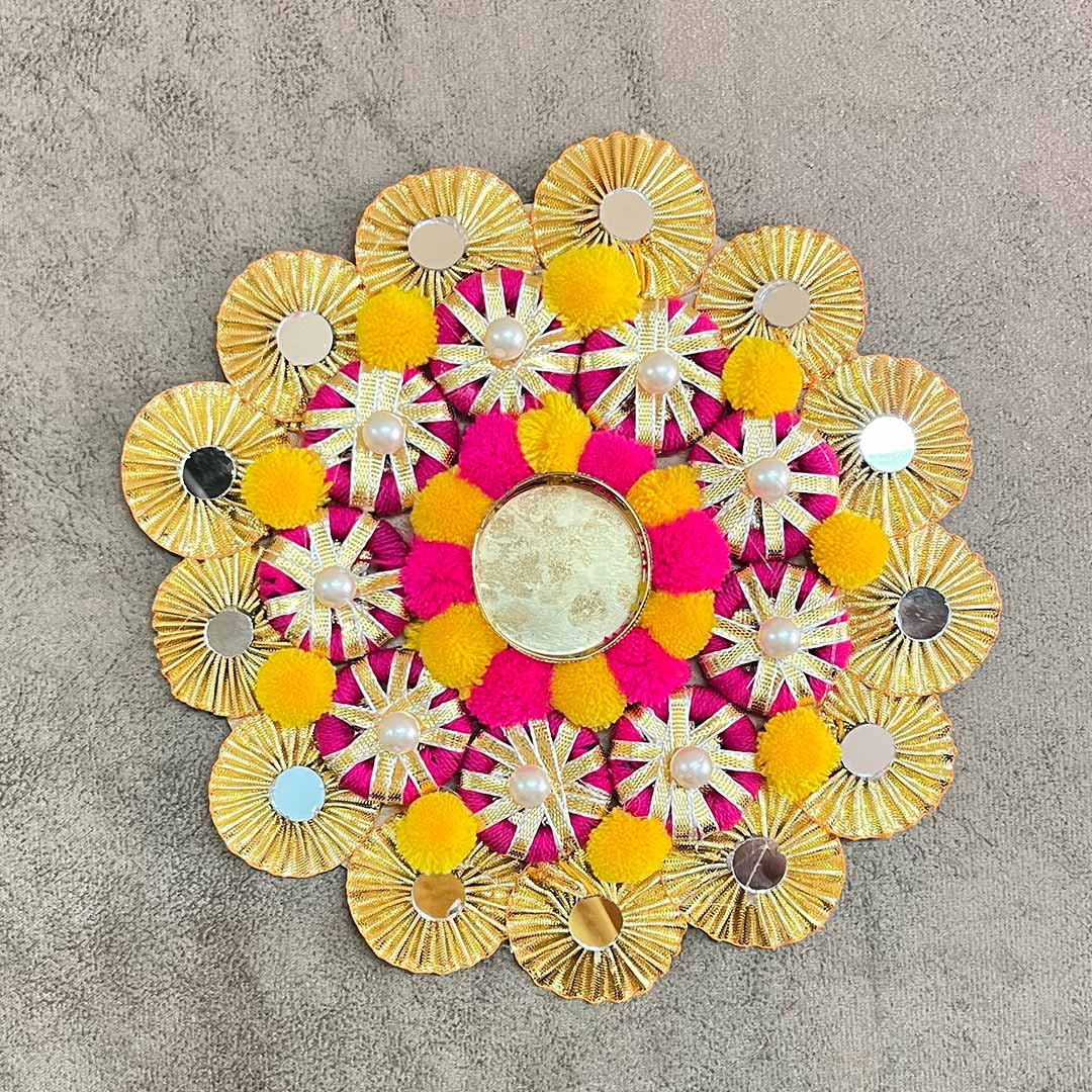 Pink Color Tealight Mat Design_1
