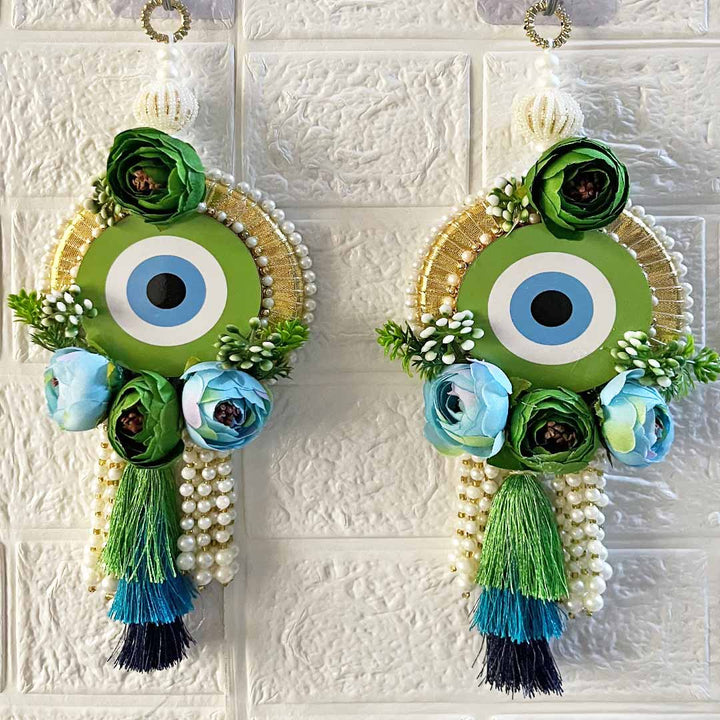 Evil eye Floral Door Entrance Decoration Hanging Pair for home & office entrance décor