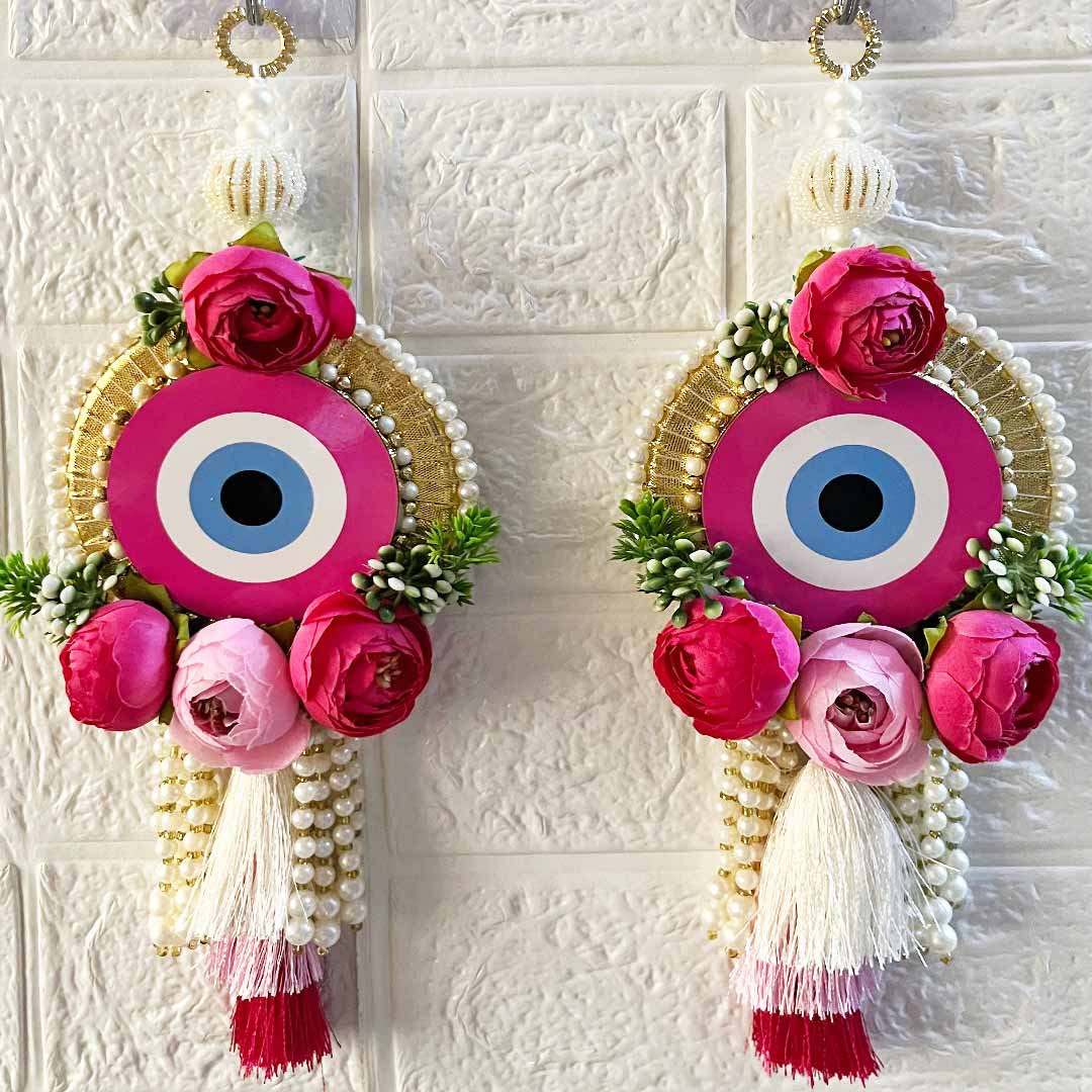 Evil eye Floral Door Entrance Decoration Hanging Pair for home & office entrance décor