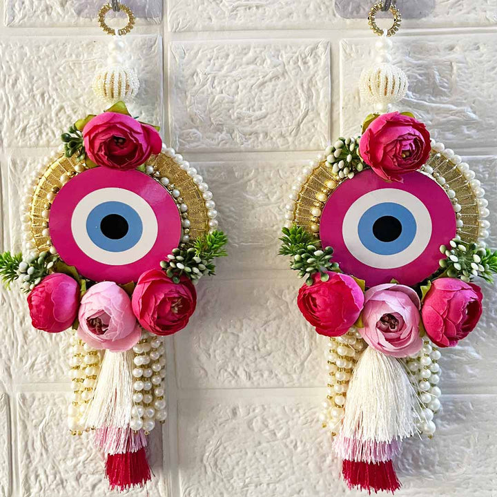 Evil eye Floral Door Entrance Decoration Hanging Pair for home & office entrance décor