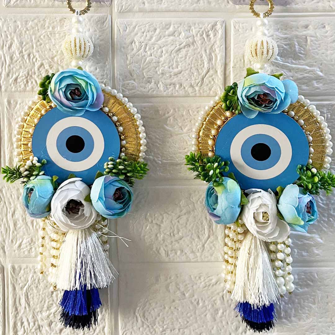Evil eye Floral Door Entrance Decoration Hanging Pair for home & office entrance décor