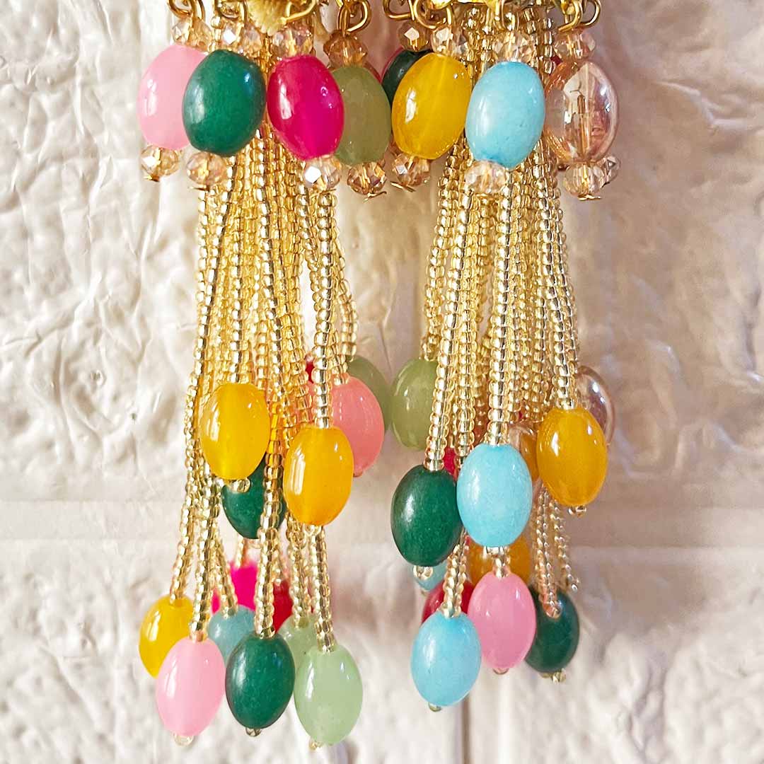 Multicolor D6 Latkan Tassel Pack of 2 for Saree Pallu, Blouse, Suits, Dupatta, Lehenga