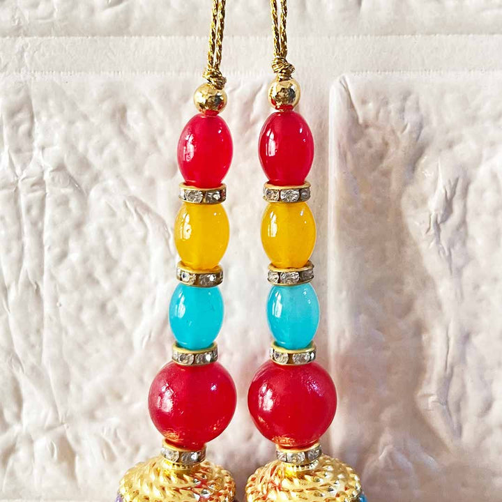 Multicolor D7 Latkan Tassel Pack of 2 for Saree Pallu, Blouse, Suits, Dupatta, Lehenga