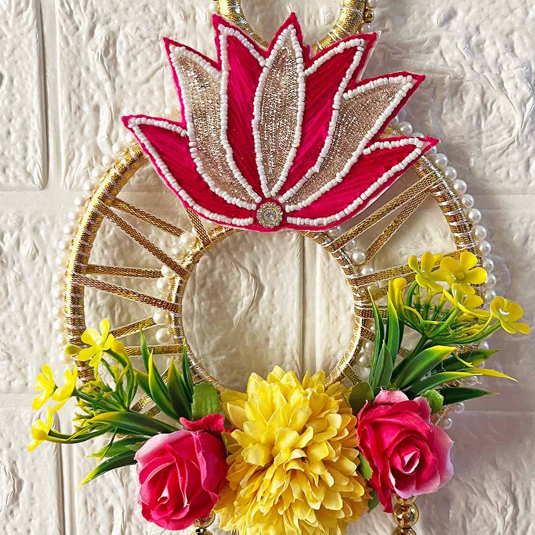 Lotus Patch floral Entrance Decoration Hanging Pair for Mandir, Diwali, Dussehra, Home Decor
