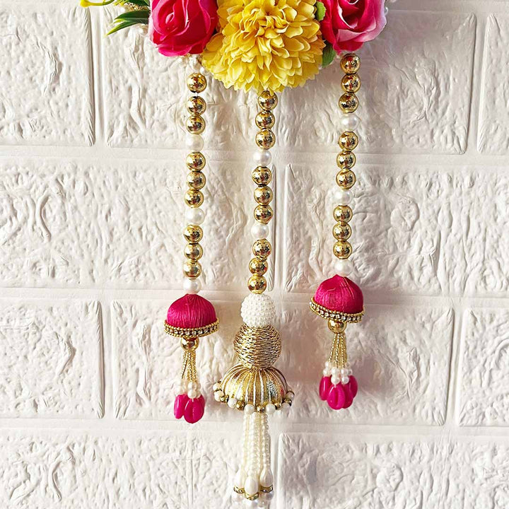 Lotus Patch floral Entrance Decoration Hanging Pair for Mandir, Diwali, Dussehra, Home Decor