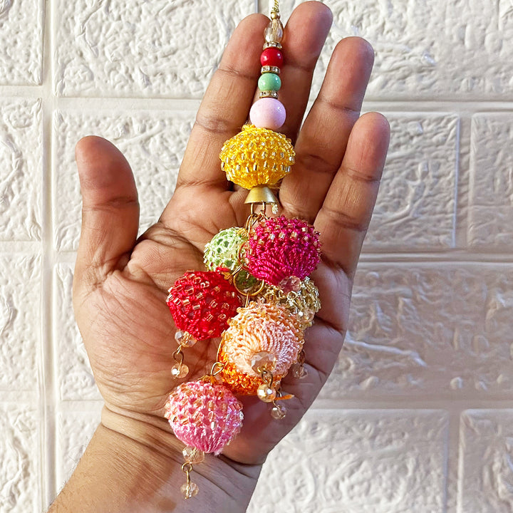 Multicolor D5 Latkan Tassel Pack of 2 for Saree Pallu, Blouse, Suits, Dupatta, Lehenga