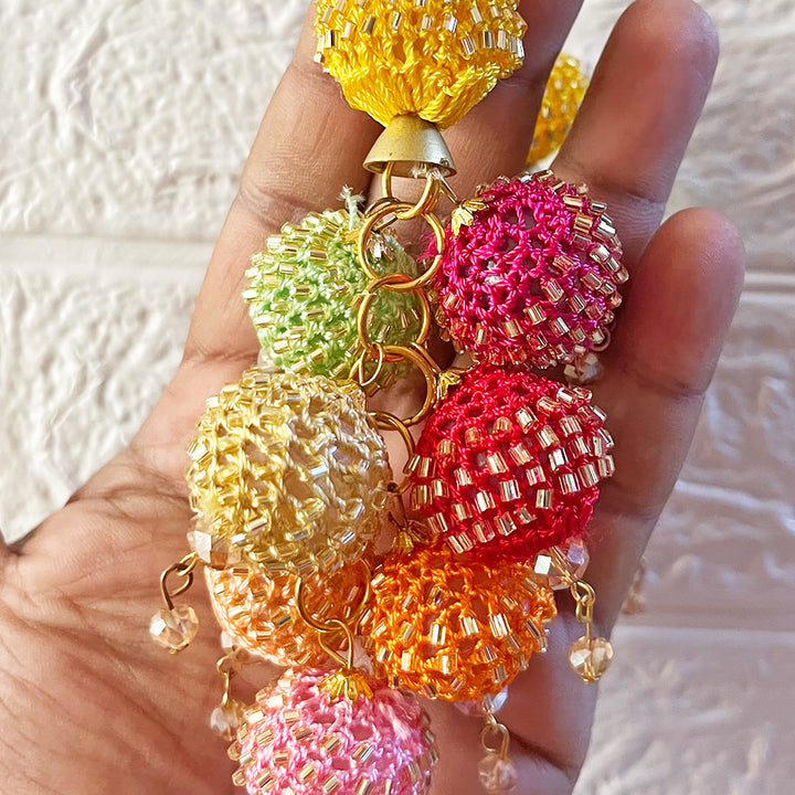 Multicolor D5 Latkan Tassel Pack of 2 for Saree Pallu, Blouse, Suits, Dupatta, Lehenga