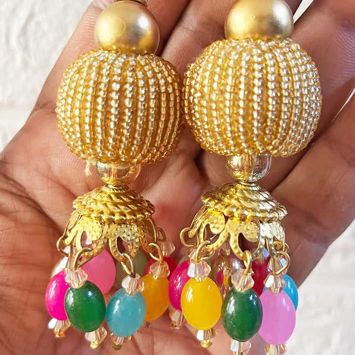 Multicolor D8 Cutdana Latkan Tassel Pack of 2 for Saree Pallu, Blouse, Suits, Dupatta, Lehenga