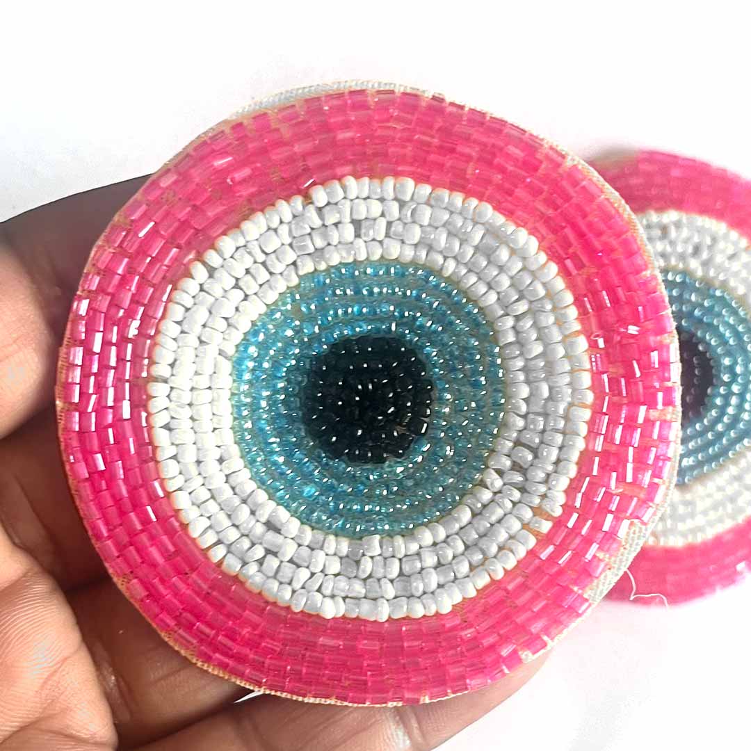 Pink Color Katdana | katdana Bandhanwar | Katdana Round Evil Eye | Booti Pack | Decorative Booti | Craft Making Product | Craft | Art | Craft making Booti  | Evil Eye | Eye Eye Booti | Booti | Decoration Essentials | Decorative Crafting Product