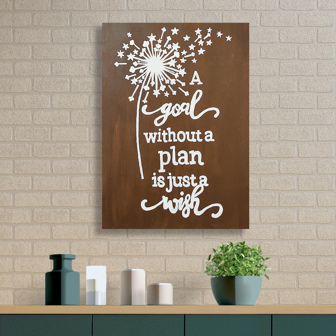 Motivational Quote Wall Plaque | Adikala Handmade Décor Wall Art