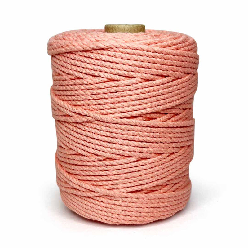 Peach - 4 mm Twisted Macrame Cord | Twisted Macrame Cord | Twisted macrame Cord | Macrame cord | Adikala Craft Store | Art Craft | collection | Projects | DIY | Craft | Craft Making