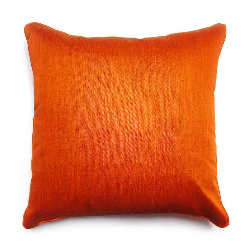 Orange Handloom Chanderi Modal Cushion Cover | Orange Handloom Chanderi Modal | Cushion Cover | Cushion | Cover | orage | orange chanderi cushion cover | Art Craft | Craft Store online | Adikala Craft Store