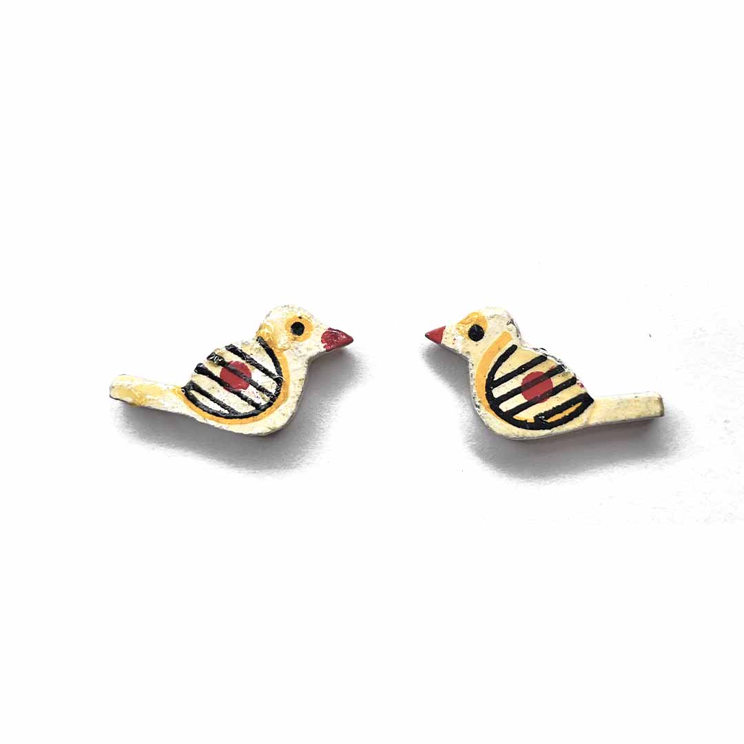 Off-white Bird Wooden Miniature | Off-white Bird | Bird Wooden Miniature | Birds