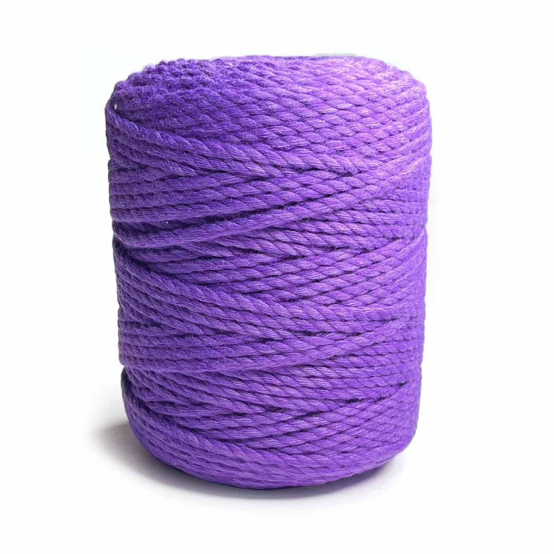Dark Purple - 4 mm Twisted Macrame Cord | Twisted macrame Cord | Macrame cord | Adikala Craft Store | Art Craft | collection | Projects | DIY | Craft | Craft Making