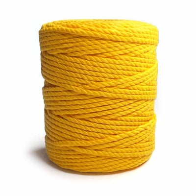 Dark Yellow - 4 mm Twisted Macrame Cord | Twisted macrame Cord | Macrame cord | Adikala Craft Store |  Art Craft | collection | Projects | DIY | Craft | Craft Making