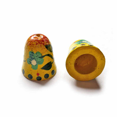 Yellow Color Wooden Bell Miniature | Bells | Wooden Miniature | Yellow Color Bell