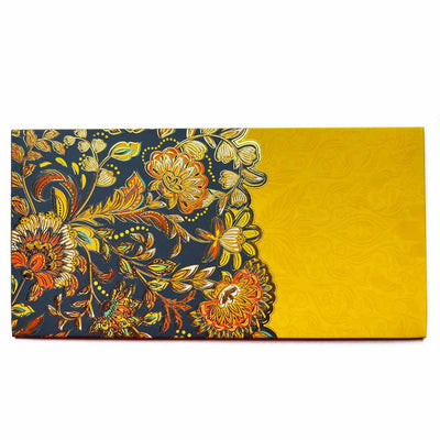 Yellow & Blue Color Exclusive Velvet Finish Designer Shagun Envelope Pack Of 2 | Yellow Envelope | Velvet Finish Design | Shagun Envelope | Shadi Envelope | Wedding Envelope | Adikala Craft Store | Art Craft | Envelope Collection | Cash Envelope |  Adikala