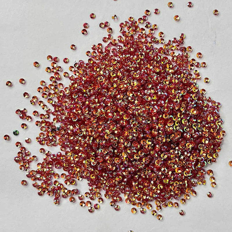 Red Rainbow Color Shine Bowl Sequins / Shakers