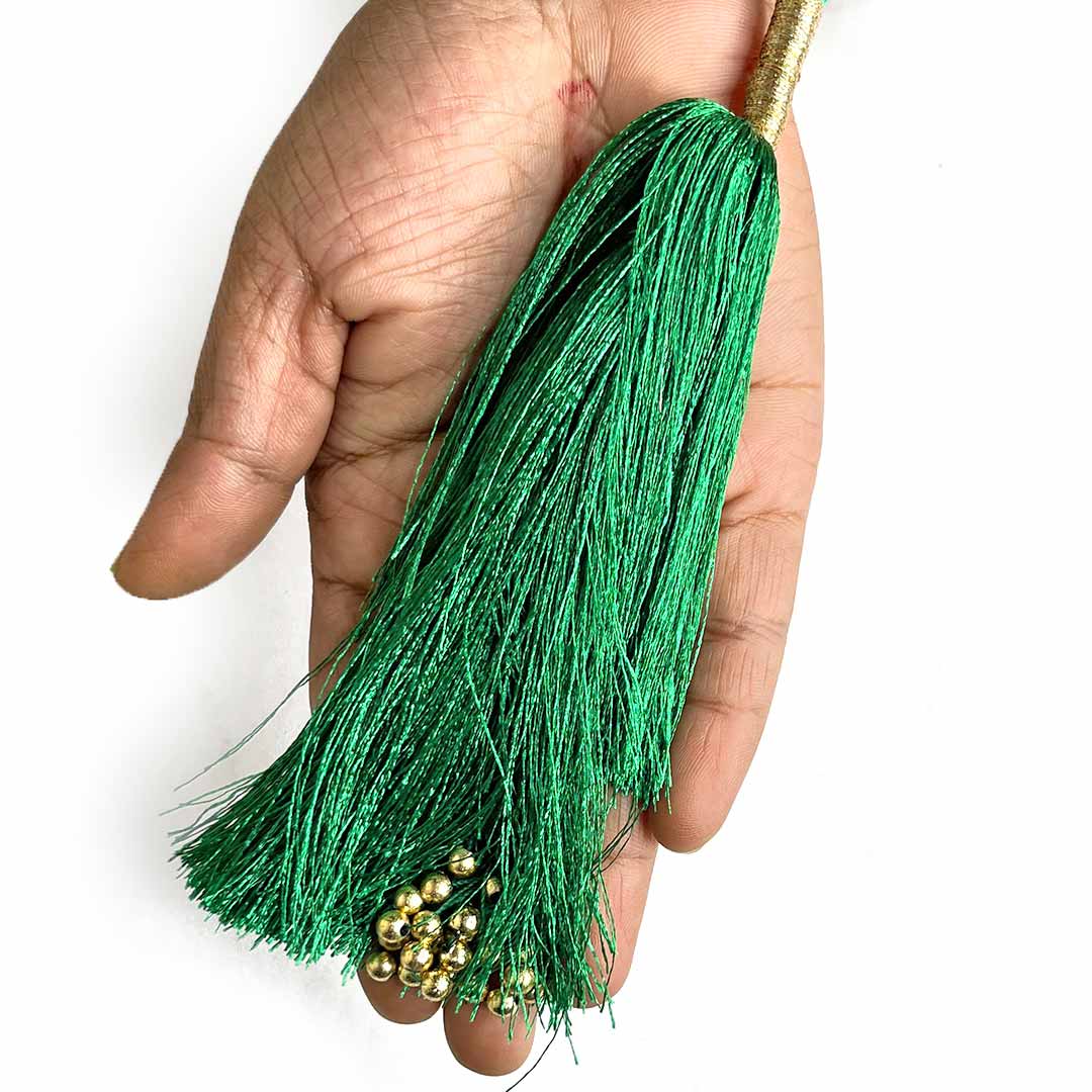 Golden Beads Hanging/Tassels Pack Of 6 Adikala Craft Store