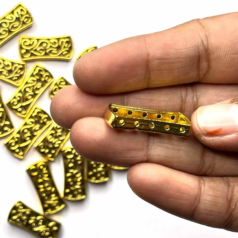 Gold Metal Rectangle Shape Fancy Buttons Set Of 10 | Fancy Buttons | Rectangle Shape Buttons | Metal Buttons | Fancy Shape | Art Craft | Adikala Craft Store | Decoration | home Decoration | Project