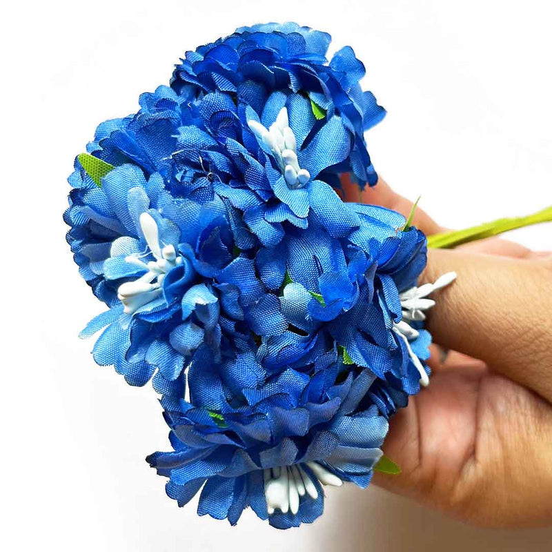 Blue Color Fabric Flower | Fabric Flower | Flower Bunch | Adikala Craft Store | Art Craft | Colllections