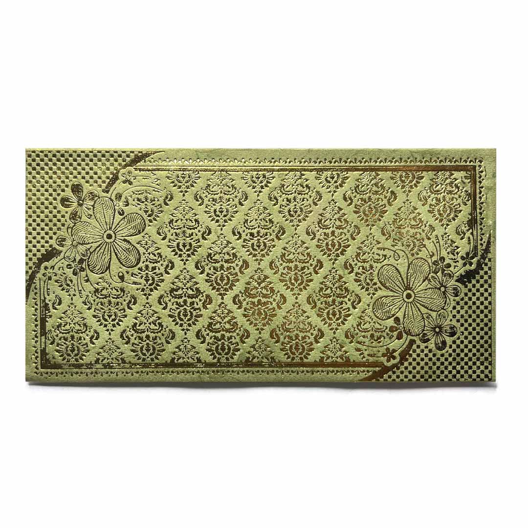 Pista Green & Golden Color Shagun Envelope Pack Of 10