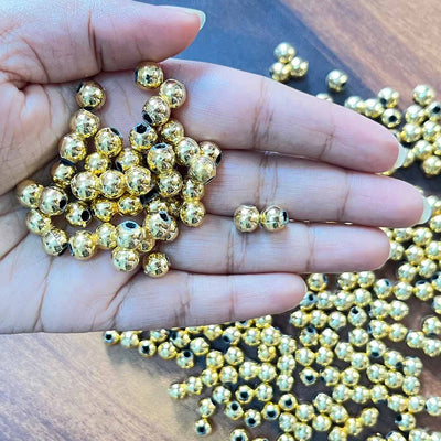 Golden Color | 7mm pearl Beads | Pack of  100 gms | Pearl beads | Color Golden beads | Craft Store | Adikala Craft Store | Online craft | Hand Made | Decoration essentials | indian homes 