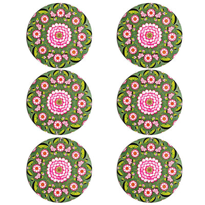 Green & Pink Color Pichwai Lotus Mdf | Green Pichwai Lotus | Pink Color Pichwai Lotus | Pichwai Lotus MDF | Pichwai Art | Online Craft | Art Craft | MDF