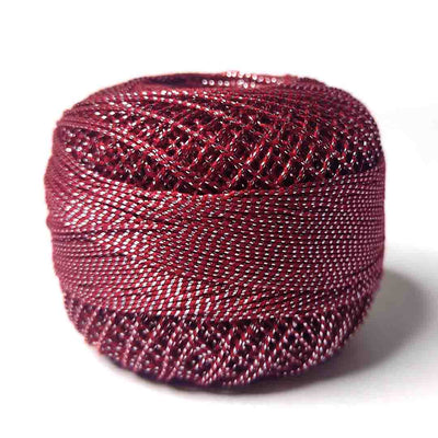Metallic Maroon Cotton Crochet Thread Balls for Knitting, Weaving, Embroidery and Craft Making |  Crochet Cotton | Thread Balls | Cotton Balls | Knitting | Weaving | Embroidery |  Craft Making | Adikala Craft Store |  Art Craft | Craft | Decoration | Home Deacor