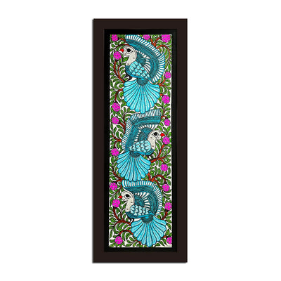 Blue Bird Painting | madhubani Painting | Paintings | Acrylic Paintings | Pichwai | Pichwai Paintings | Blue Bird Paintings | Indian Painting | indian Culture | Adikala Craft Store | Adikala