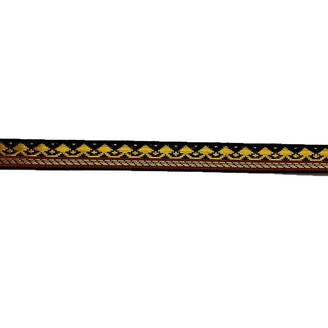 Black & Golden Zari Color Weaving Border (.5INCH)- ( 5 mtr )