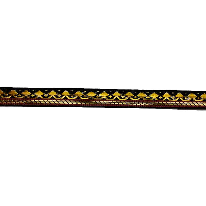 Black & Golden Zari Color Weaving Border (.5INCH)- ( 5 mtr )