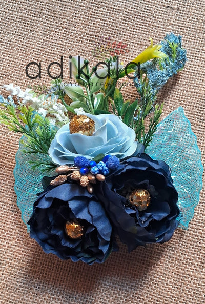 Blue Color Flower Bunch Pack Of 2