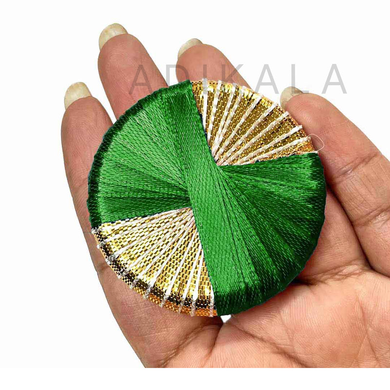 Green Gota Plate | Gota Plate Pack of 20 | Green Decoration Plate | Golden Gota Plate | Pack of 20 | Green And Golden Gota Plate | Wedding | Decoration | Crafting | Festivals | Craft Making | Amazing Art | Art | Craft | Green | Color | Golden | Gold | Plate | Adikala | Adikala Craft Store | Hobby Craft | Hobby India | Hobby