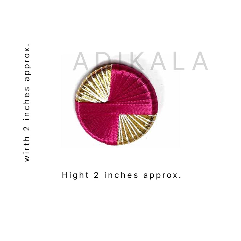 Rani Pink Gota Plate | Gota Plate Pack of 20 | Rani Pink Decoration Plate | Golden Gota Plate | Pack of 20 | Rani Pink And Golden Gota Plate | Wedding | Decoration | Crafting | Festivals | Craft Making | Amazing Art | Art | Craft | Green | Color | Golden | Gold | Plate | Adikala | Adikala Craft Store | Hobby Craft | Hobby India | Hobby