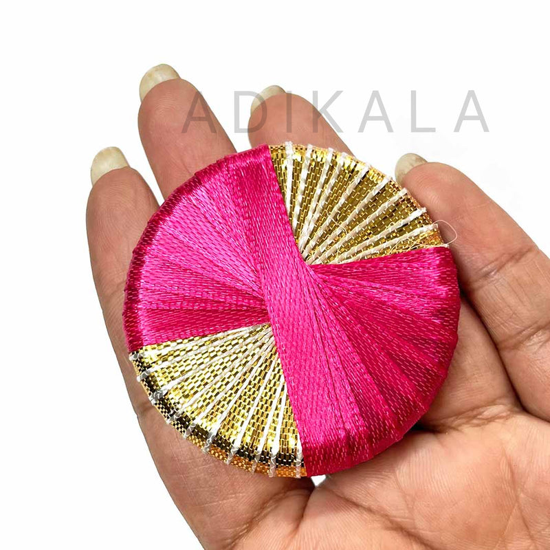 Rani Pink Gota Plate | Gota Plate Pack of 20 | Rani Pink Decoration Plate | Golden Gota Plate | Pack of 20 | Rani Pink And Golden Gota Plate | Wedding | Decoration | Crafting | Festivals | Craft Making | Amazing Art | Art | Craft | Green | Color | Golden | Gold | Plate | Adikala | Adikala Craft Store | Hobby Craft | Hobby India | Hobby