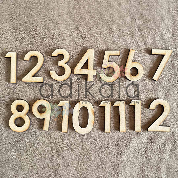 Number Design Cutout Design (1-12)