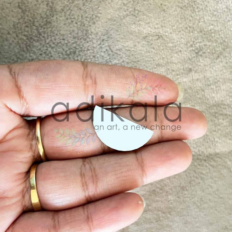 Semi Circle Shape Acrylic Silver Mirror Pack Of 100 Pc