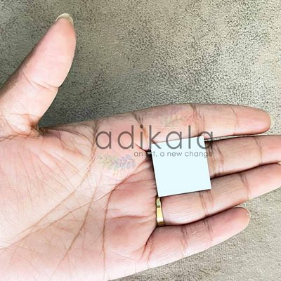 Square Shape Acrylic Silver Mirror Pack Of 100 Pc