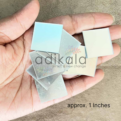 Square Shape Acrylic Silver Mirror Pack Of 100 Pc