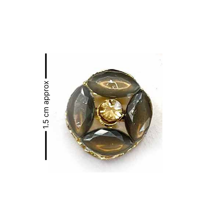 Grey Button | Grey Fancy button | Crystal Stones Button | Crystal Button | Round Shape Button | Fancy Buttons | Dress Making button | Round Shape Button | Buttons | Dress making Button | Beautiful Button | Hobby Craft | Adikala craft Store | Adikala India | Adikala