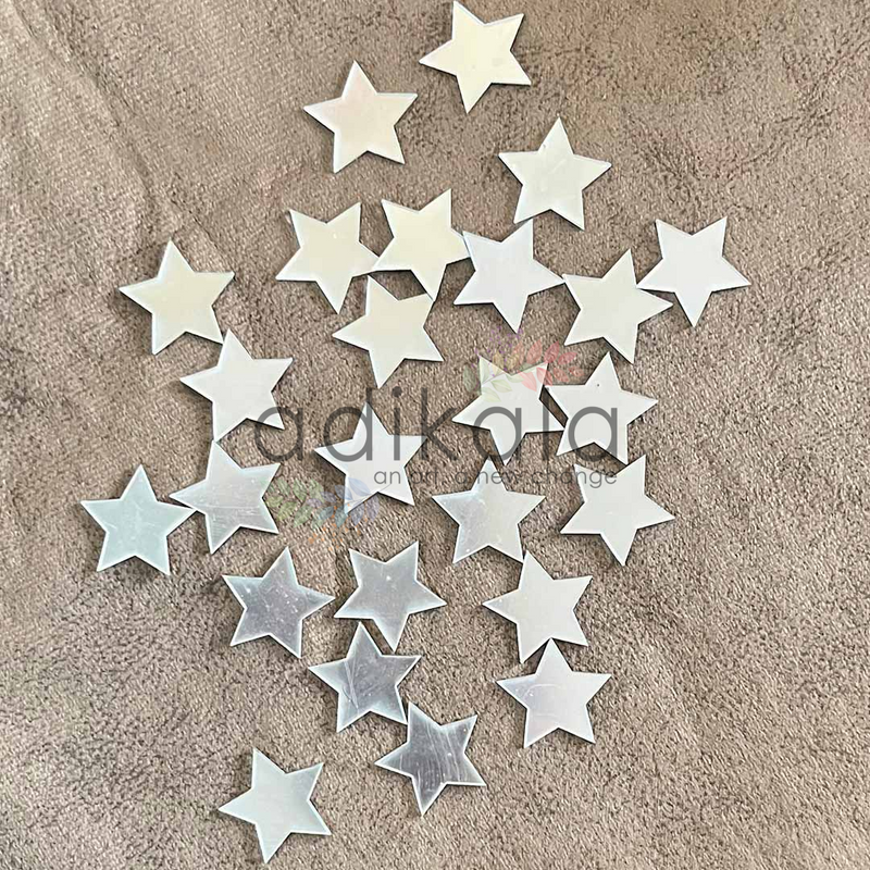 Star Shape Acrylic Silver Mirror Pack Of 100 Pc