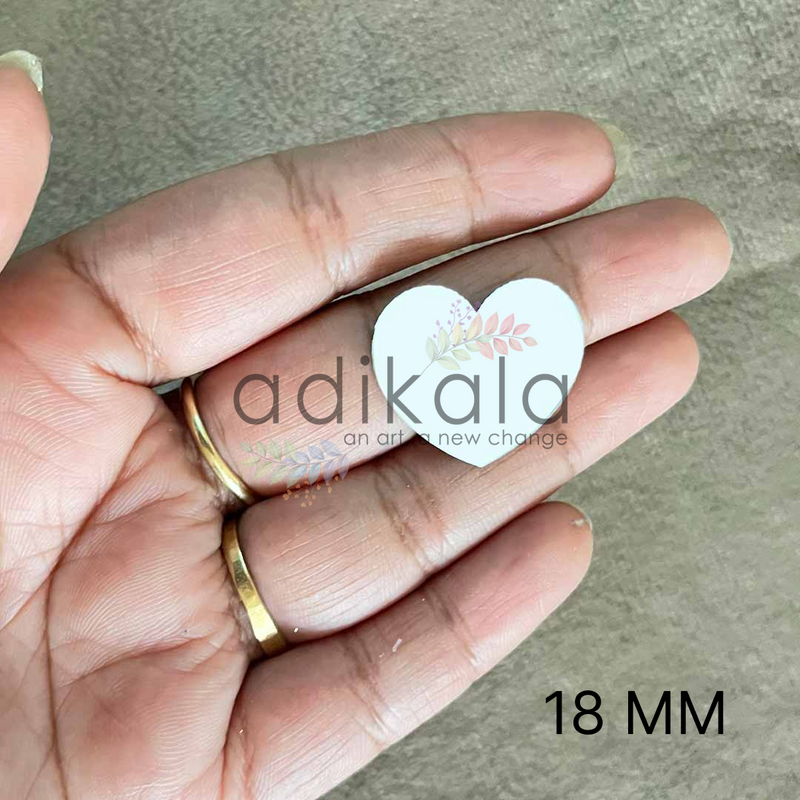 Heart Shape Acrylic Silver Mirror Pack Of 100 Pc