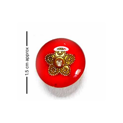 Red Button | Red Fancy button | Crystal Stones Button | Golden Metal Flower Button | Crystal Button | Round Shape Button | Fancy Buttons | Dress Making button | Round Shape Button | Buttons | Dress making Button | Beautiful Button | Hobby Craft | Adikala craft Store | Adikala India | Adikala
