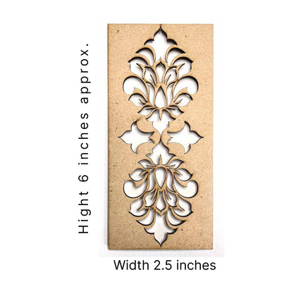 Floral Design Mdf | Mdf | Floral Motif | Tealight Platers | Platers Pack of 2 | Tealight | Plater MDF | Motifs | Craft | Art | Decoration | Collection | Laser Cutting Design | MDF Cutouts | Adikala Craft Store | Decoration | Adikala