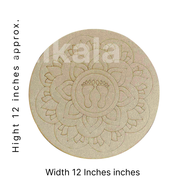 Mandala Charan Engraved Design Wall Plate Base