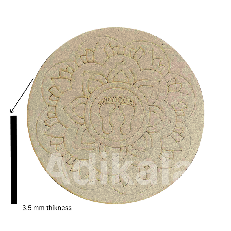 Mandala Charan Engraved Design Wall Plate Base