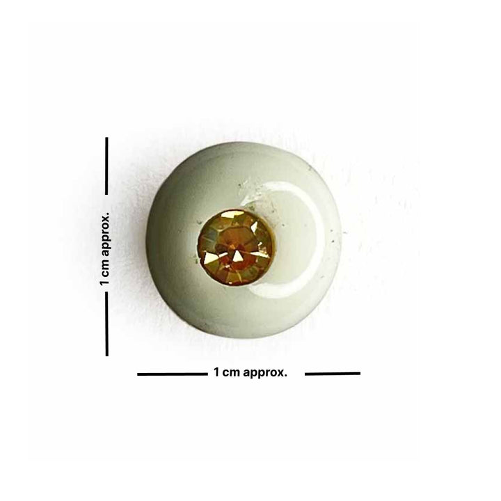 White Color Round Fancy Buttons Set Of 10 | White Color Round Fancy Buttons | Fancy Button | Buttons | Art Craft | Decoration | Festivals | Jewellery Making | Jewellery | Project | Diy | Essentials | Adikala Craft Store